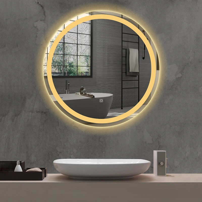 700mm American Standard Frameless Bathroom Round Mirror Manufacturers Hotel Led Wall Mounted Smart Mirror