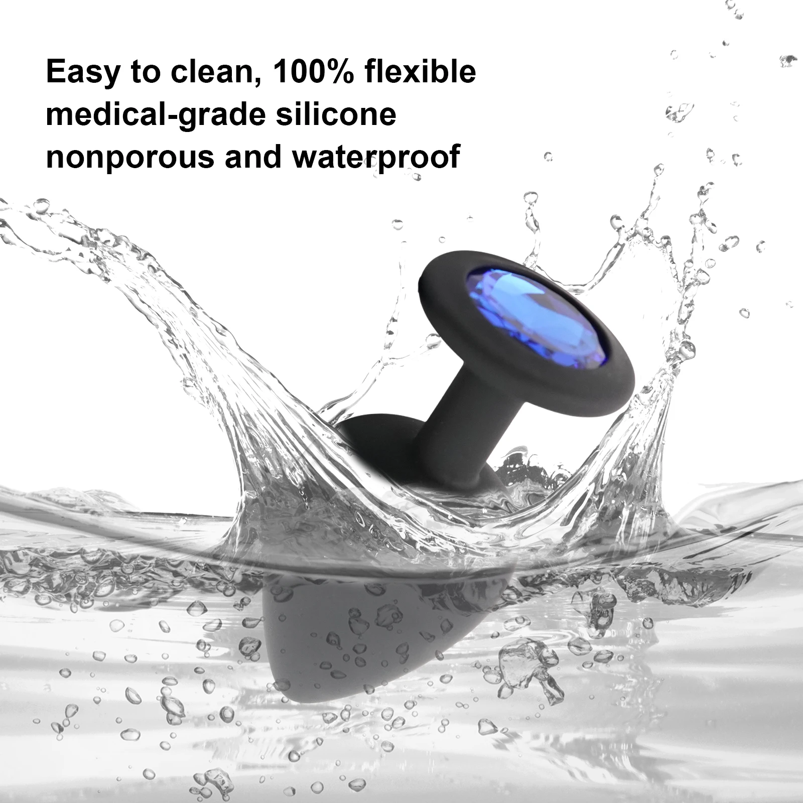 SEXBAY Amazon Explosive Silicone Anal Plug Jewel Butt Plug 3 Sets of Different Sizes for Men and Women Waterproof