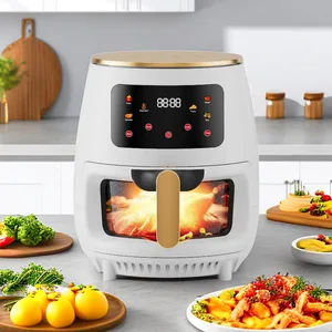 2026 Fryer Oil Free 6L Oven Commercial Digital Stainless Steel Home Use Touch Screen Smart Ovens air Fryers