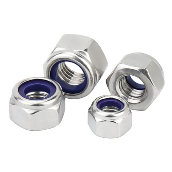 Carbon Steel Grade 8 10-34 HRC DIN 982 Nut Stainless Steel 304 NYLON LOCK NUTS DIN985