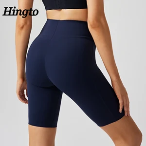 Wholesaler ODM Tummy Control High Waist Woman's Workout Cycling Biker Shorts Spandex Polyester Running Sports Shorts for Women
