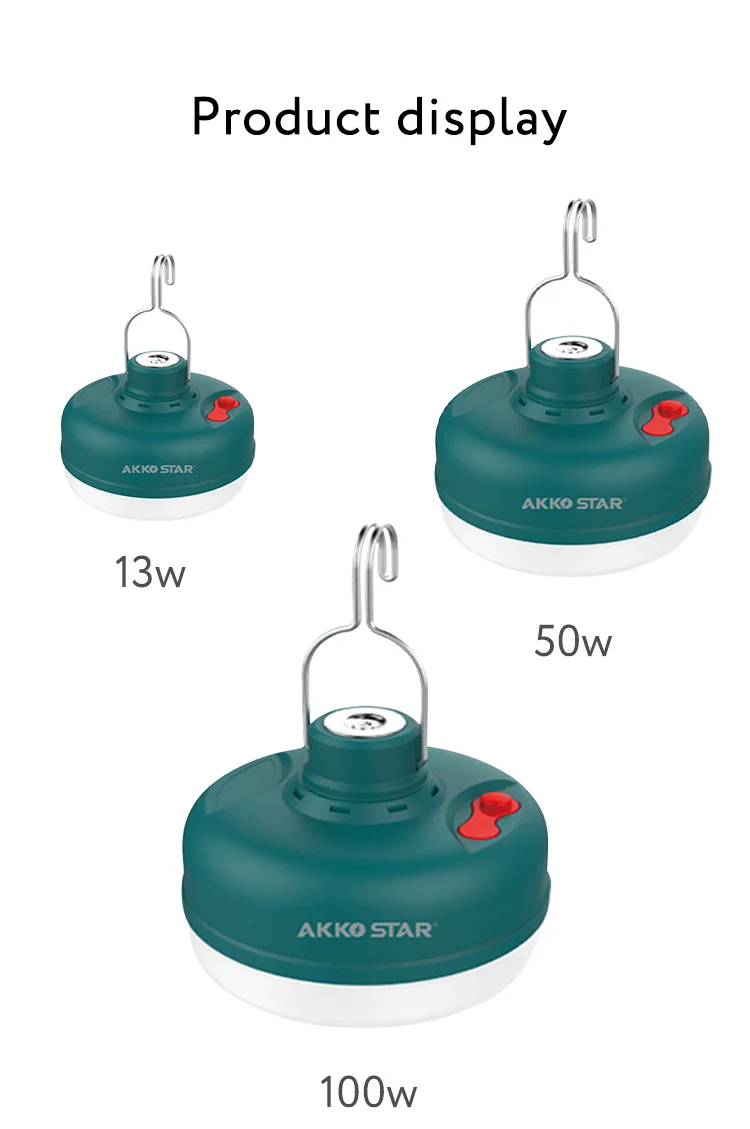 Akko Star 13w Outdoor Light Bulb Magnet Rechargeable Camping Magnetic ...
