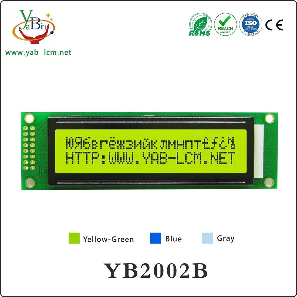 Alphanumeric 2002 Stn Character 20X2 Lcd Display
