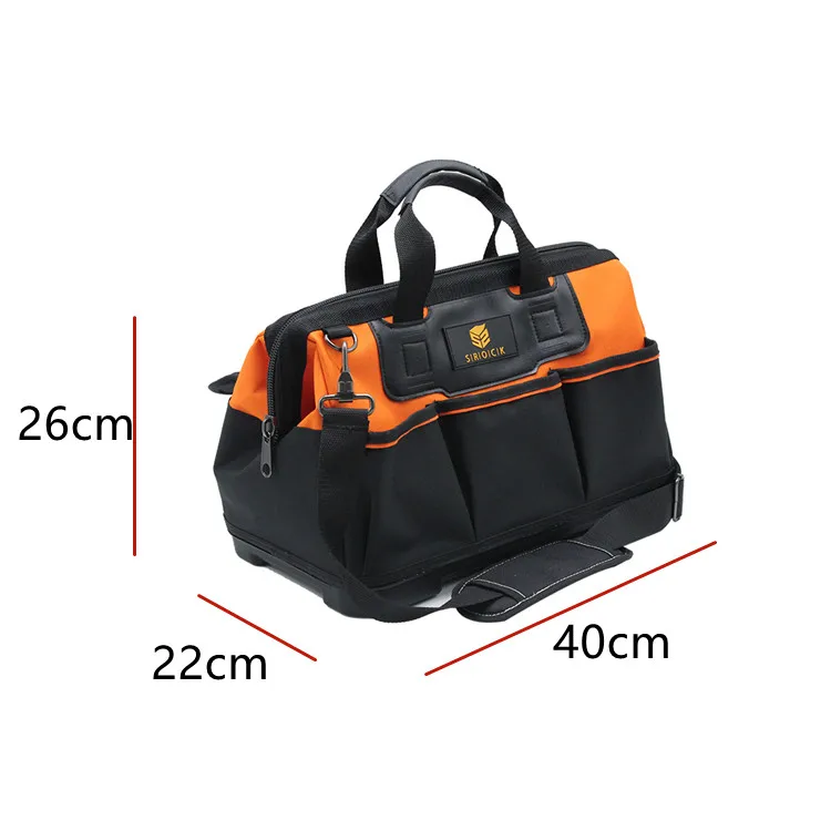 product hotselling customized waterproof heavy duty multifunctional electrician tool storage bag with pvc base for hardware tools-0