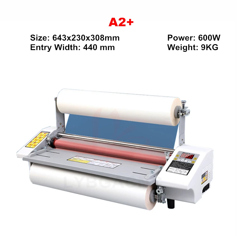 A2 A3 Paper Laminating Machine Cold Hot Roll Laminator Four Rollers Worker Card Office File Laminator