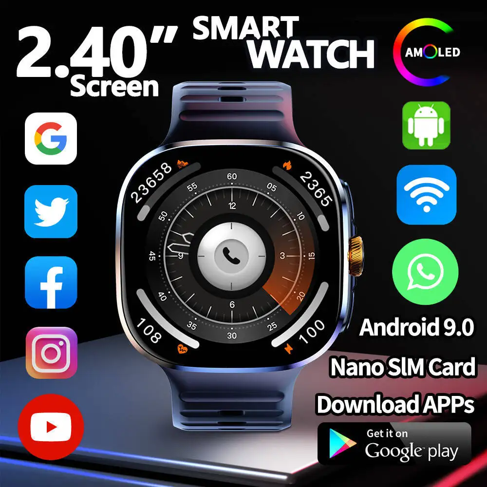 4G Smart Watch M99 Rotate Camera 2.4inch AMOLED Screen AI Voice Assistant APP Download N aperçu 4
