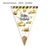 Colorful-1pc triangle flag bunting (10 flags)