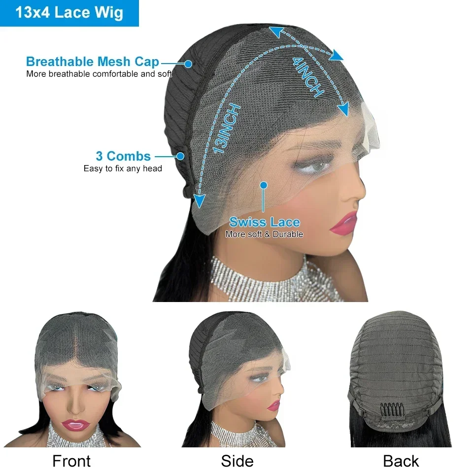 Brown Ocean Curly Lace Frontal Human Hair Wig for Women Brazilian_voghion.com