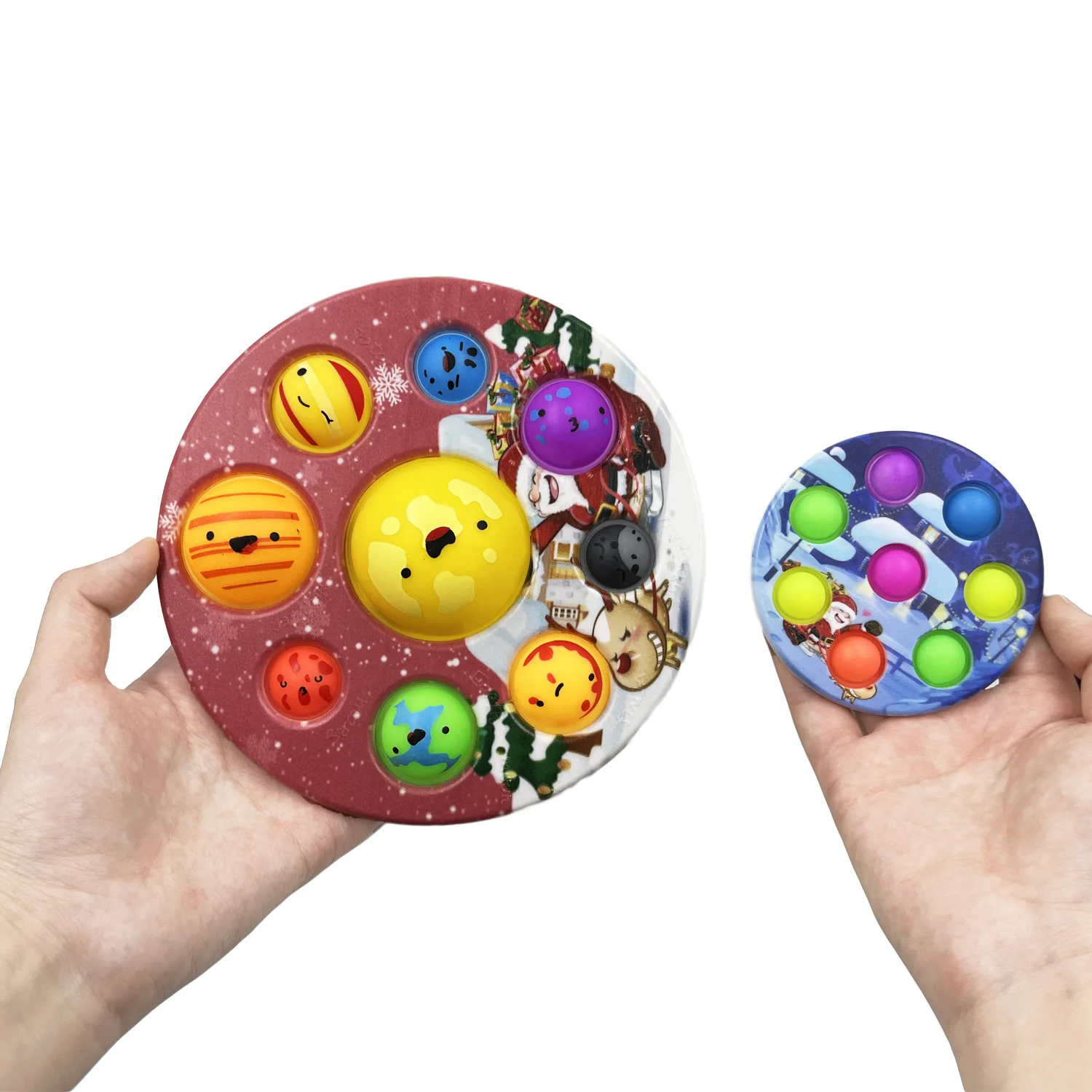 2023 новые рождественские планеты земля океан Континенты головоломка пузырьки настольные игрушки сенсорная игрушка-антистресс