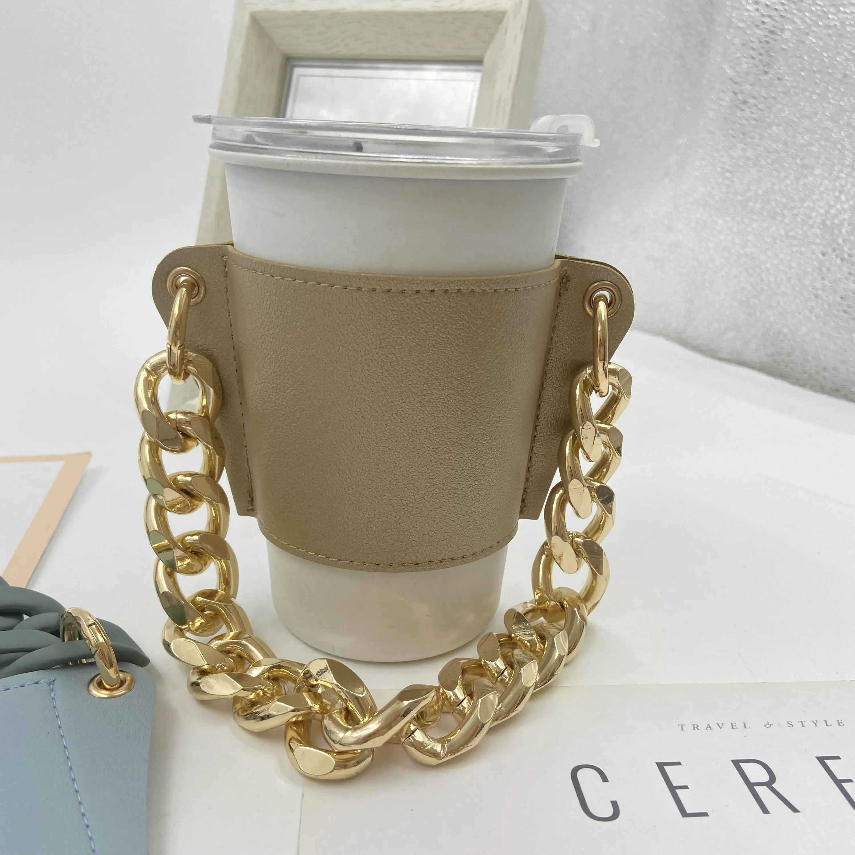 Champagne Sleeve  Coffee Cup Sleeve with Chain – Coffee & Chains