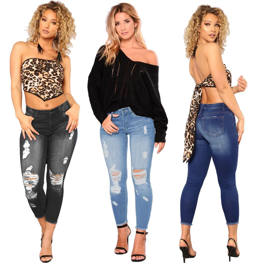 Sehe Fashion-pantalones Vaqueros Con Bolsillos Calados Para Mujer,De Tres  Colores,Personalizados,10713-mx42 - Buy Vaqueros Mujer,Jeans  Personalizados,Pantalones Vaqueros Product on Alibaba.com
