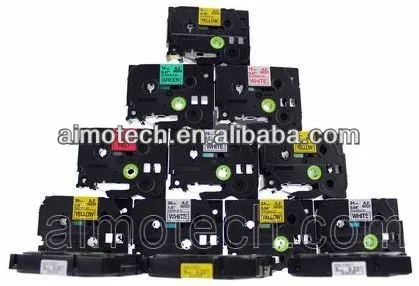 Aimo Compatible Brother Tz Label Tape Black on Clear 9mm Fitas Cassette Tze121