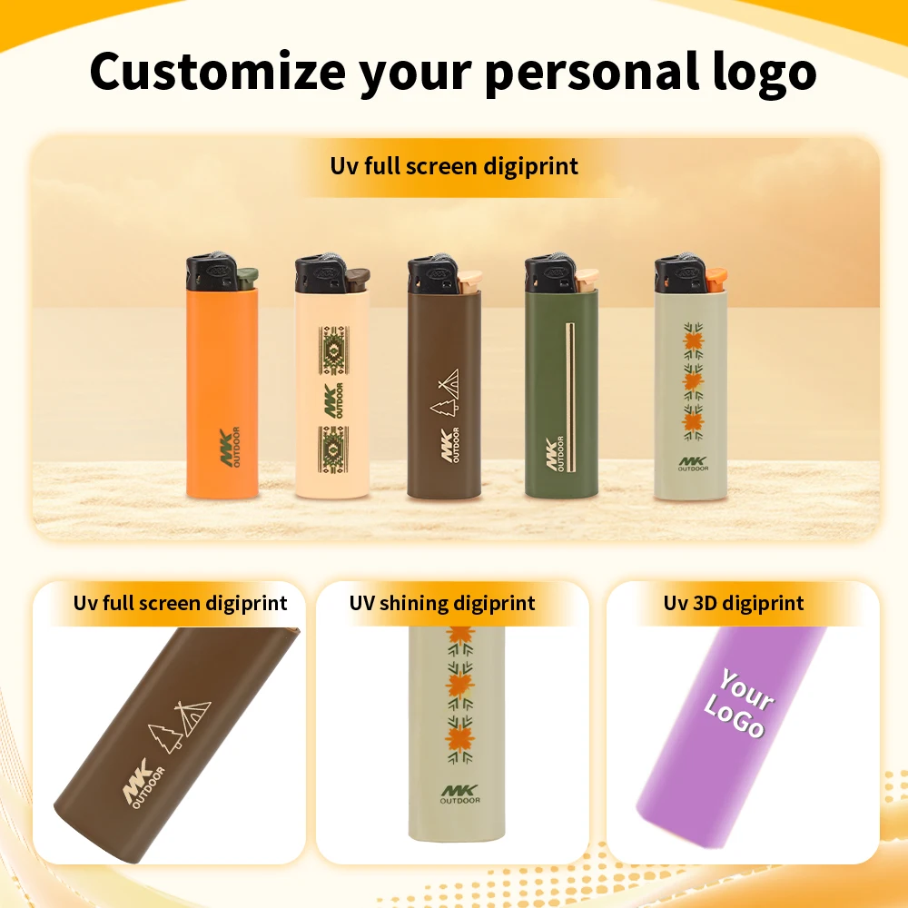Custom Logo Gas Lighter Encendedores Kitchen Feuerzeug Cricket Wholesale Lighter Supplier Torch Candle Disposable Flint Lighter