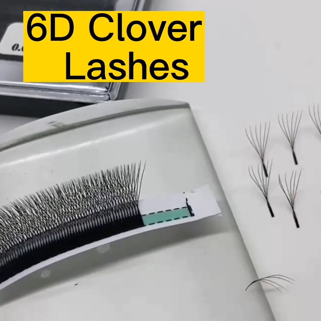 6d Effect Clover Lashes Fluffy Crisscross W Shape 815mm Premade Fans