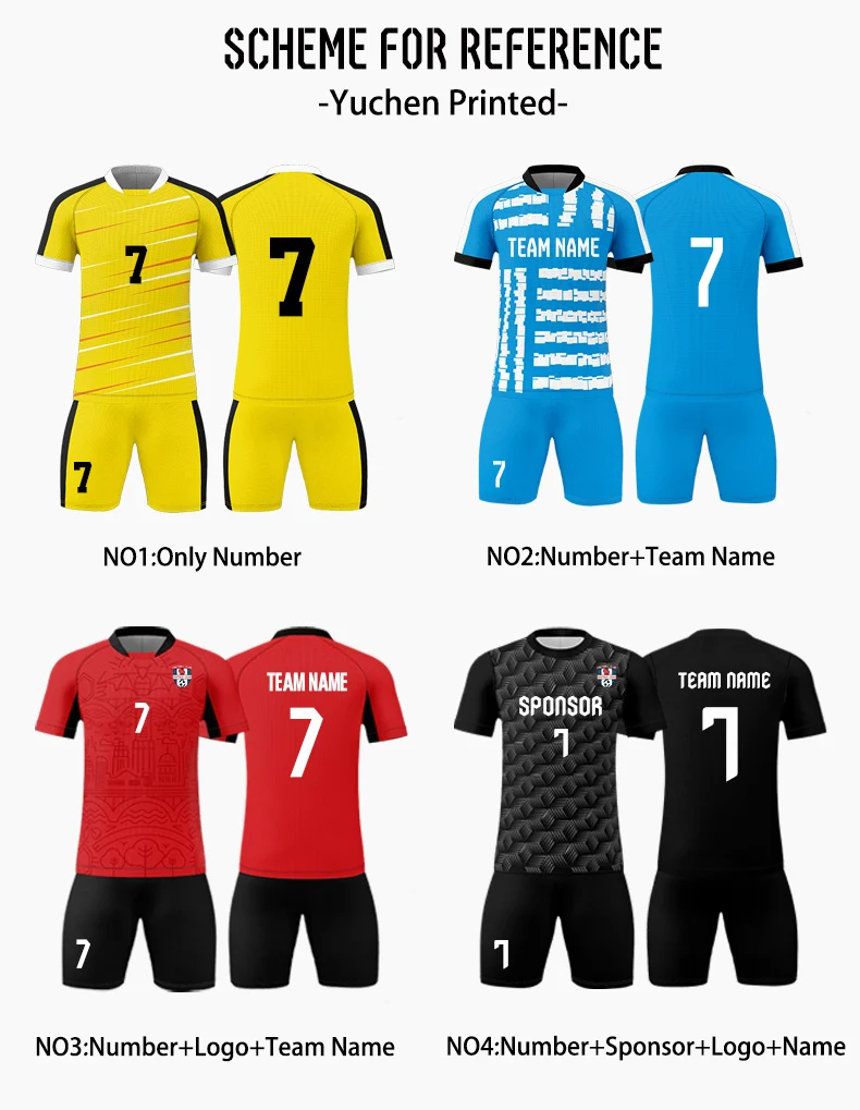 Custom Logo Football Jerseys Set Uniforms Sublimation Team Training ...