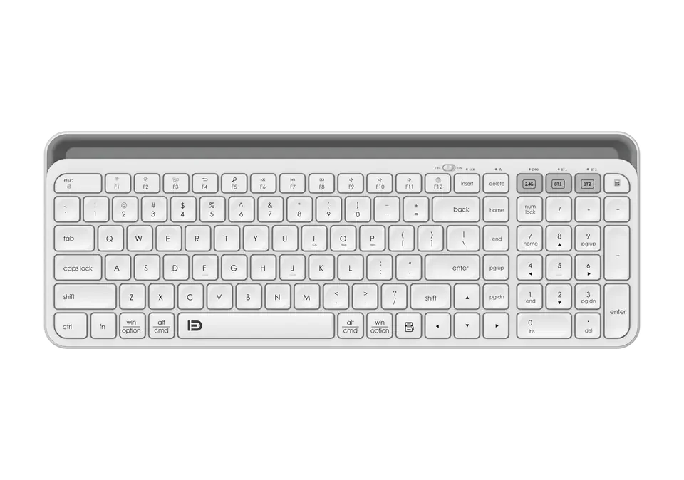 K912T Multi Device Wireless  Keyboard for Windows MacOS PadOS Android or Chrome OS BT5.0 Compact Compatible With PC 15 Pro