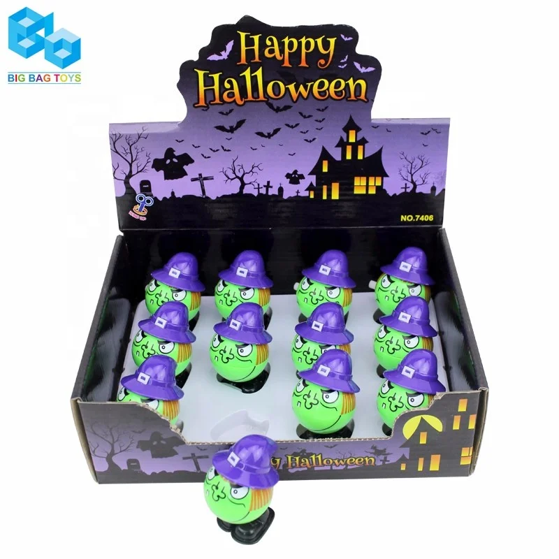 Low Price Halloween Baby Jumping Toys Scary Witch Plastic Wind up for Kids