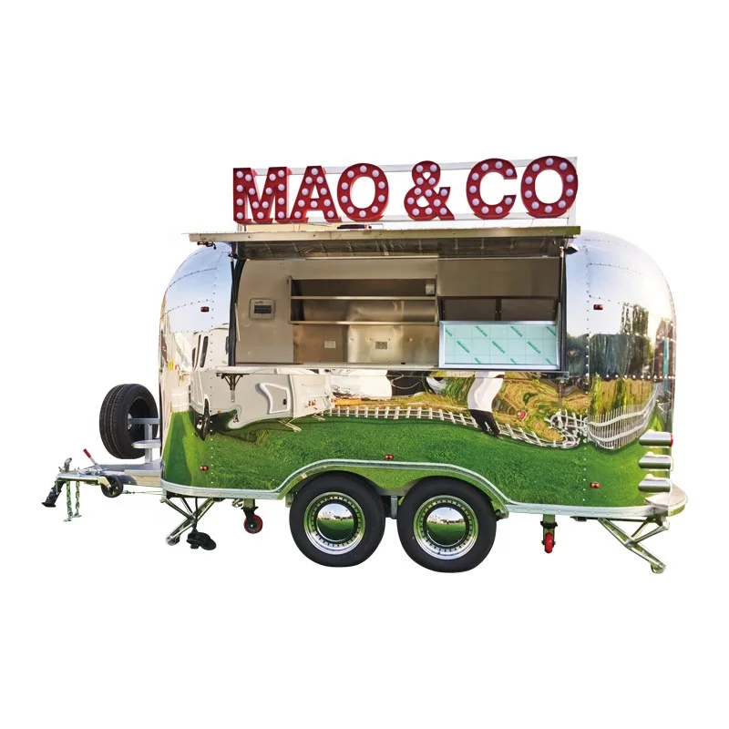 UKUNG fully equipped food trailer electric with bathroom food trailer crepe coffee van food trailer