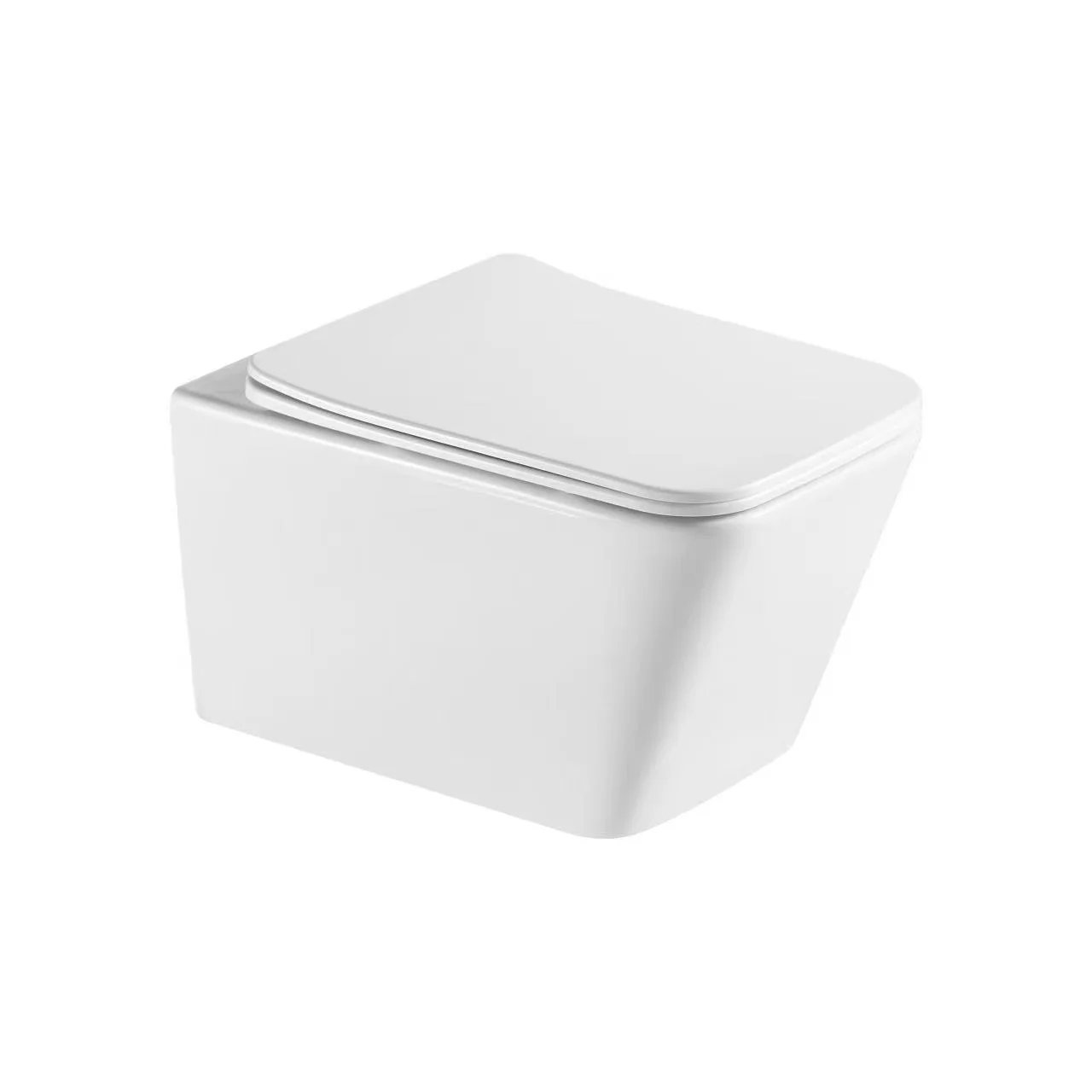 Square matt color high quality modern sanitary ware p trap rimless wall mounted wc ceramic wall hung toilet supplier