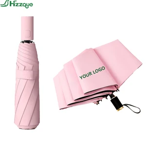 Customized Logo Portable 3-Folding UV Windproof Umbrella 8 Ribs 16 Bone Bars Promotional Office & School Supplies Gift