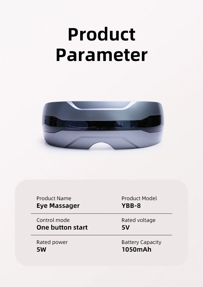 product multi function silicone electric rechargeable smart 3d eye massager with visual display window for stress relief-8