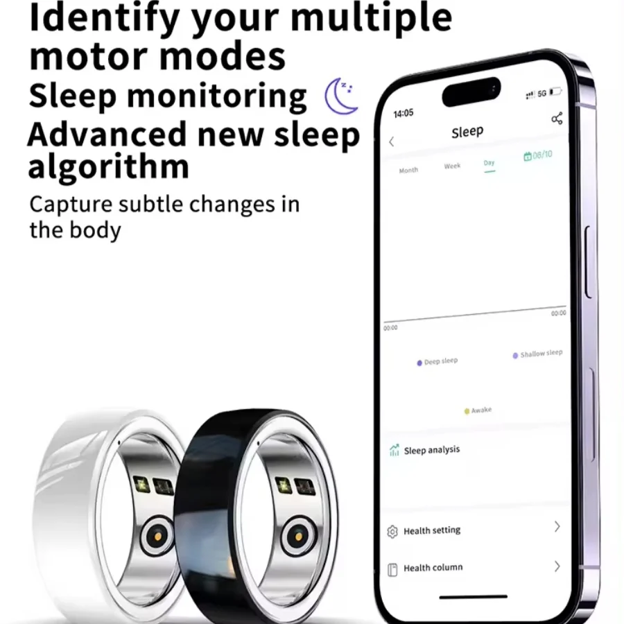 Waterproof Smart Rings Health Sleep Monitor Fitness Tracker Heart Rate