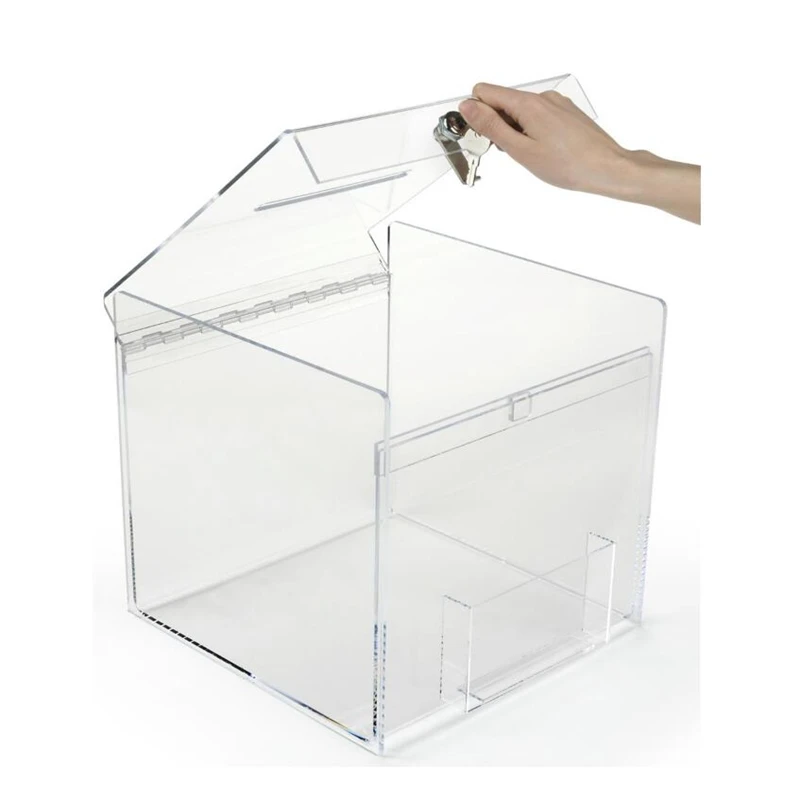 Extra Large Acrylic Suggestion Box With Pocket,Lock And Keys On ...