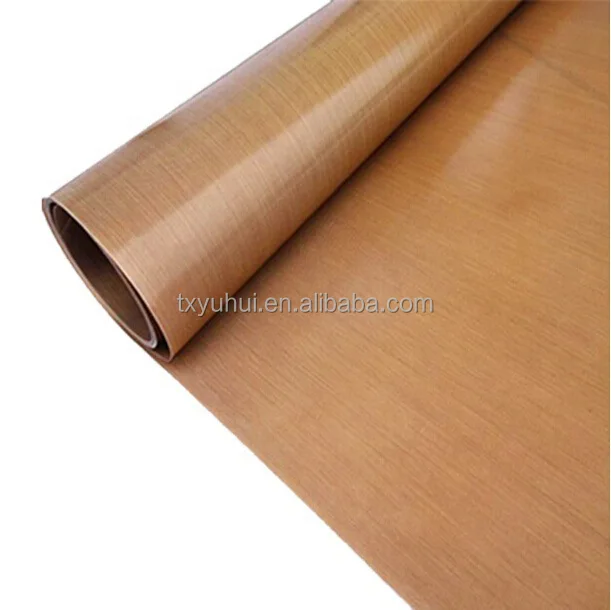 Low Friction Coefficient Custom Size Nonstick Brown Black Color PTFE Tefloning Coated Fiberglass Cloth