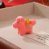 Pony de lingote flocado - Rosa roja