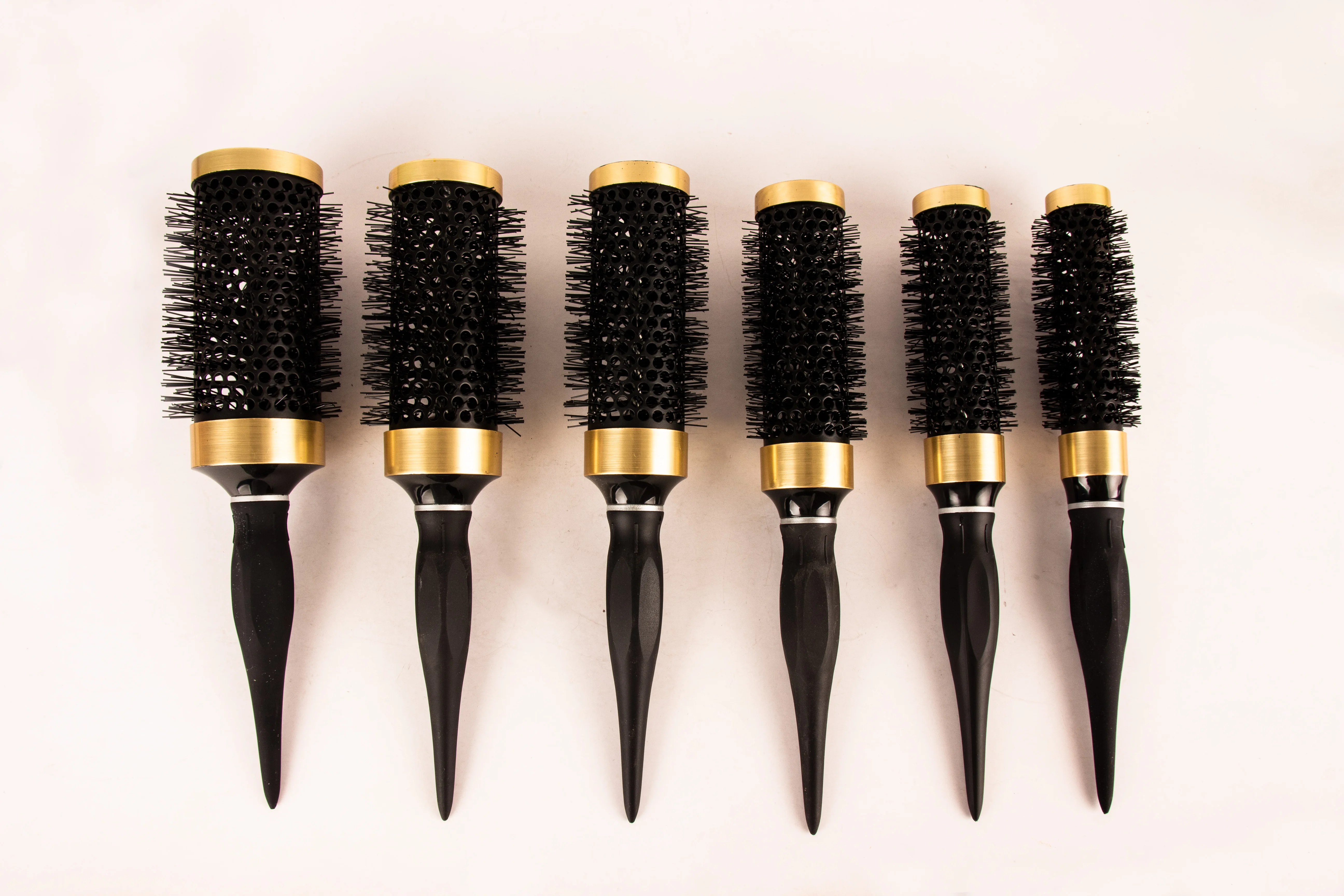 Round Comb Ceramic Aluminum Tube Detangling Roller Comb For Women Salon Blowout Ceramic ...