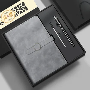 High-End Customizable Logo Business Gift Set Notebook Best-Listed Graduation Season Office Company A5 PU Notebook Gift Box Set