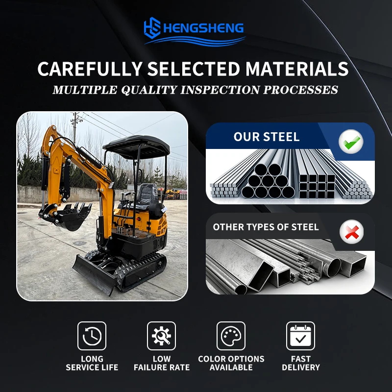 Factory Price EU/CE/EPA 1.5ton Mini Excavator KOOP Engine 0.025m³ Bucket Mini Crawler Excavator  OEM Manufacturer Free Shipping