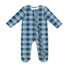 Stampa a quadretti blu navy