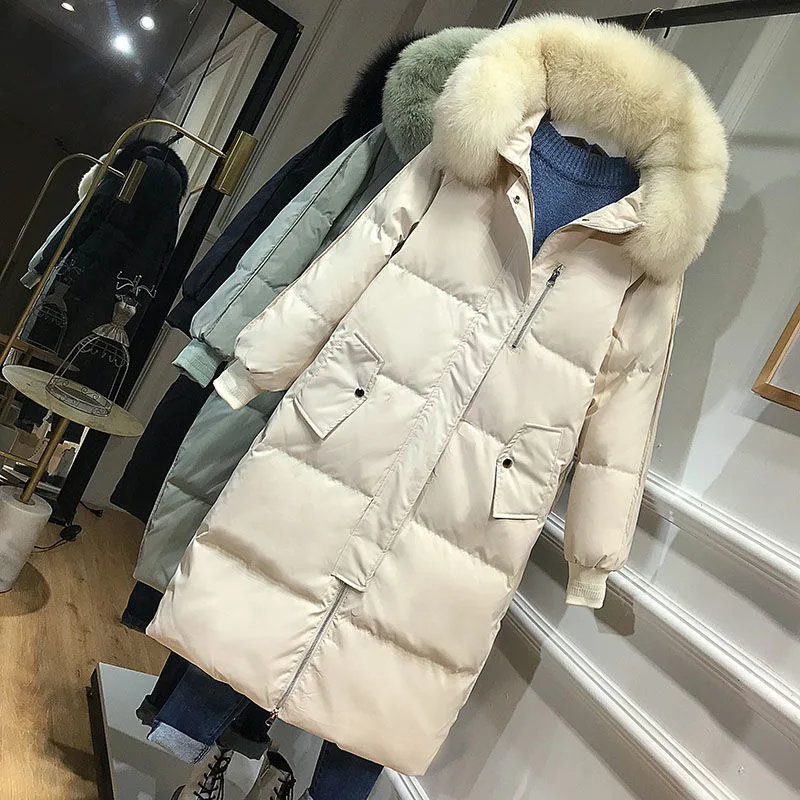 Wholesale Hooded Thickened Padded Jacket Warm Long Down Jacket Duck