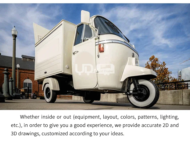 Three Wheels Electric Scooters Food Cart Ice Cream Cart Tuk Tuk Mobile