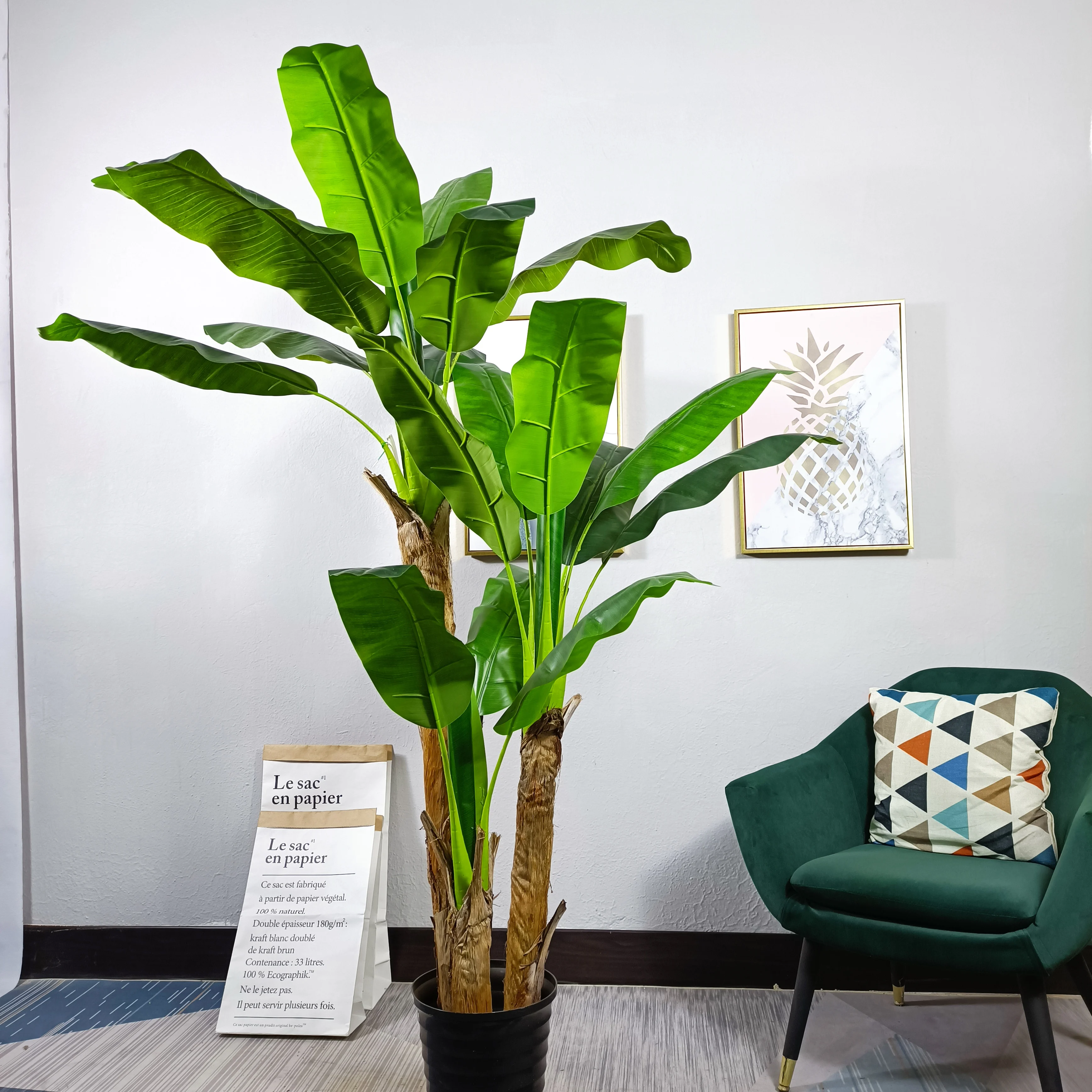 Gnstiger Preis Knstliche Bananen-Topfpflanze, Knstliche  Bananen-Bonsai-Pflanze