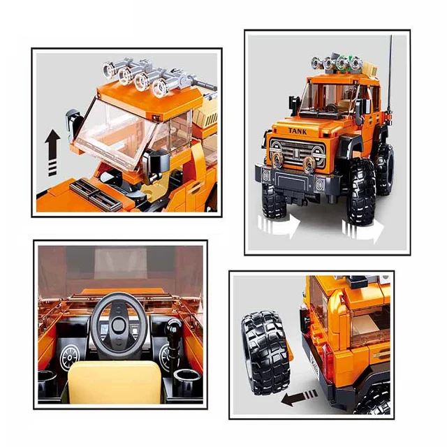 Sluban Building Block Toys Morden Military B1013 T300 Tank SUV 302PCS Bricks Off-road Vehicle Compatible With Leading Brands