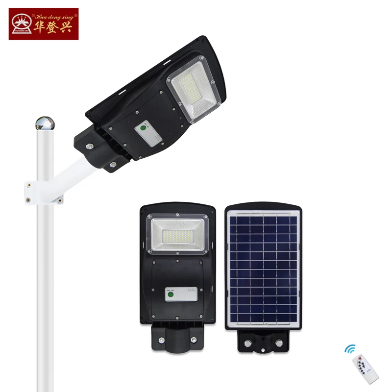 Производители светодиодных ламп 40 Вт 60 Вт солнечные садовые лампы IP65 датчик движения наружные интегрированные солнечные панели уличные фонари