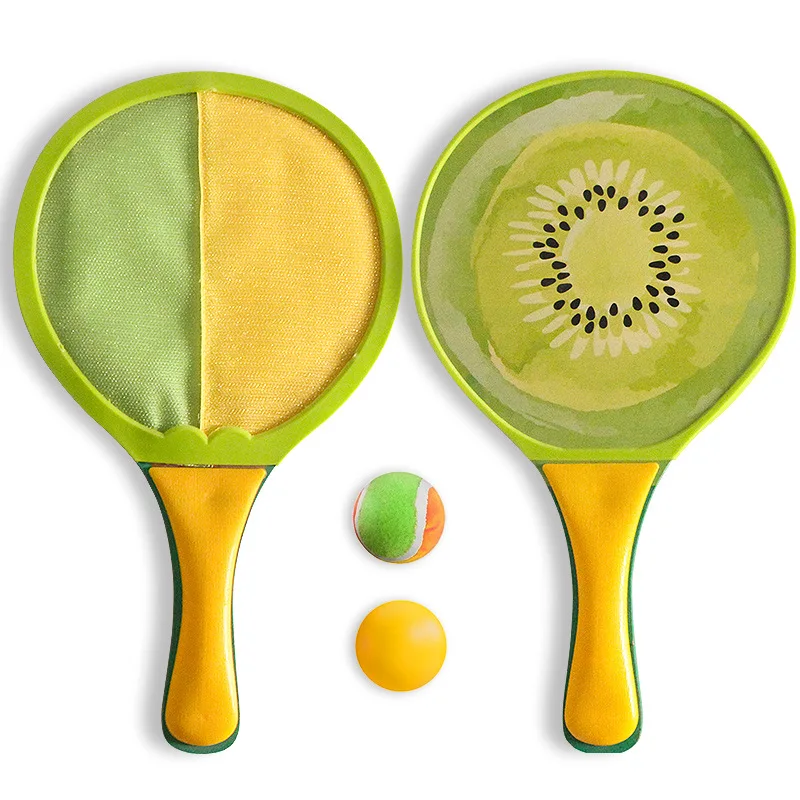 Dual-purpose Funny Mini Plastic Paddle Beach Tennis Bat Toy Paddle Ball Catch Ball 2 In 1 Games Set