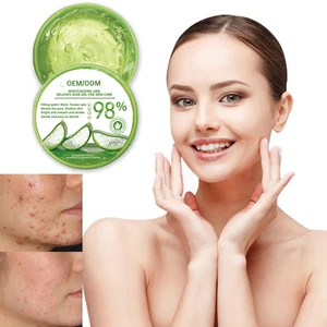 Private Logo 300g 98% Aloe Vera Gel Natural Skin Care Gel Moisturizing Nourishing Brightening with Lightening Feature for Face