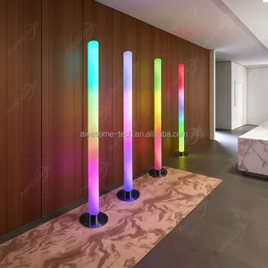 Outdoor Decoration Light Waterproof Colorful RGB Plastic Led Tube with Base