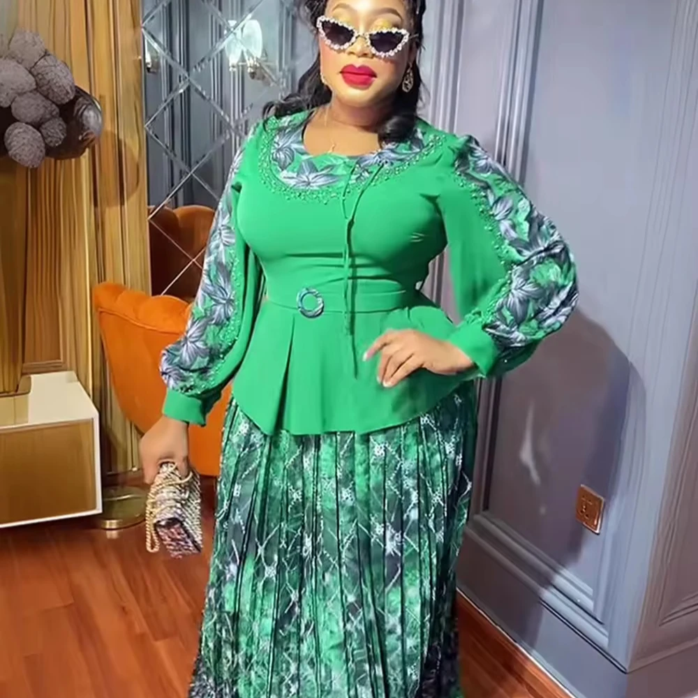 Shop Quality African Big Size Church Dress - Two-piece Set Shop Quality African Big Size Church Dress - Two-piece Set
