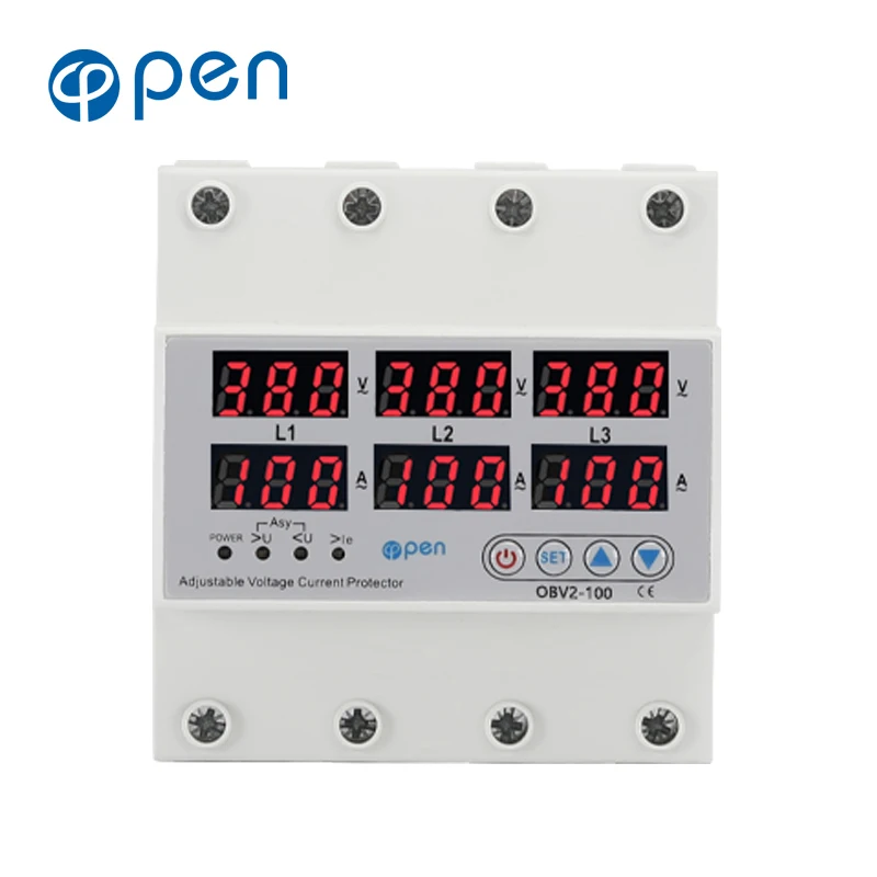 Three Phase Adjustable over and under Voltage Protector