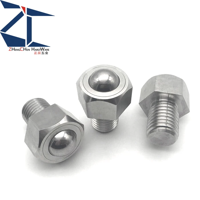 Factory Manufacture Hex Head Stud Threaded Stainless Steel Poly Transfer Unit ball roller