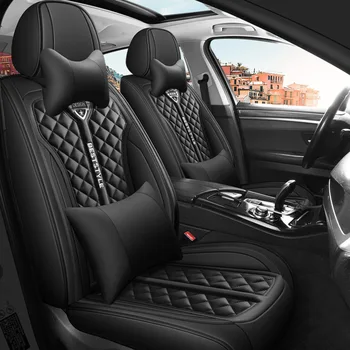 Universal All Seasons Leather Car Seat Covers Fully Enclosed Diamond-Shaped Small Special Design New Seat Cushion for All Cars