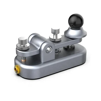 Aluminum Alloy Mini Morse Radio Key CW HAM Send Telegram Double Paddle Morse Code Key