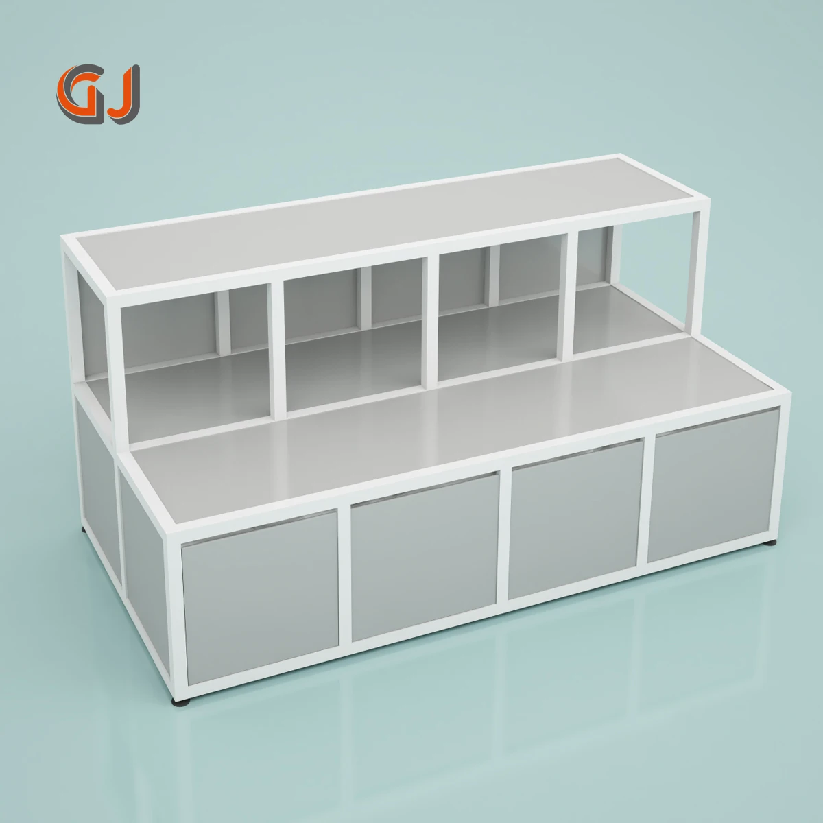 Modern Retail Store 4 Tiers Display Stand Rack Table Wooden Makeup Shelvinig for Stationery Gift Boutiques Shop