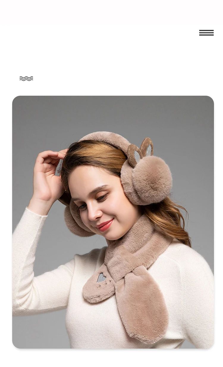 Customization Girls Furry Soft Winter Outdoors Warm Fur Earmuffs Winter