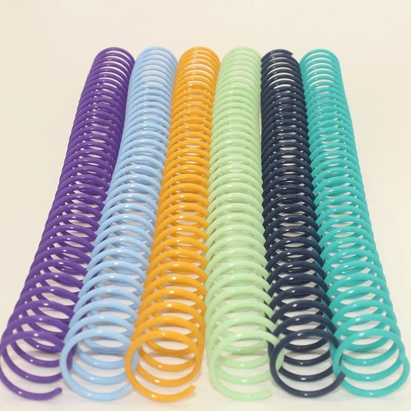 Book Binding Material Max 2 Inch Pvc Spiral Wire Plastic Single Spiral  Single Spiral Coil