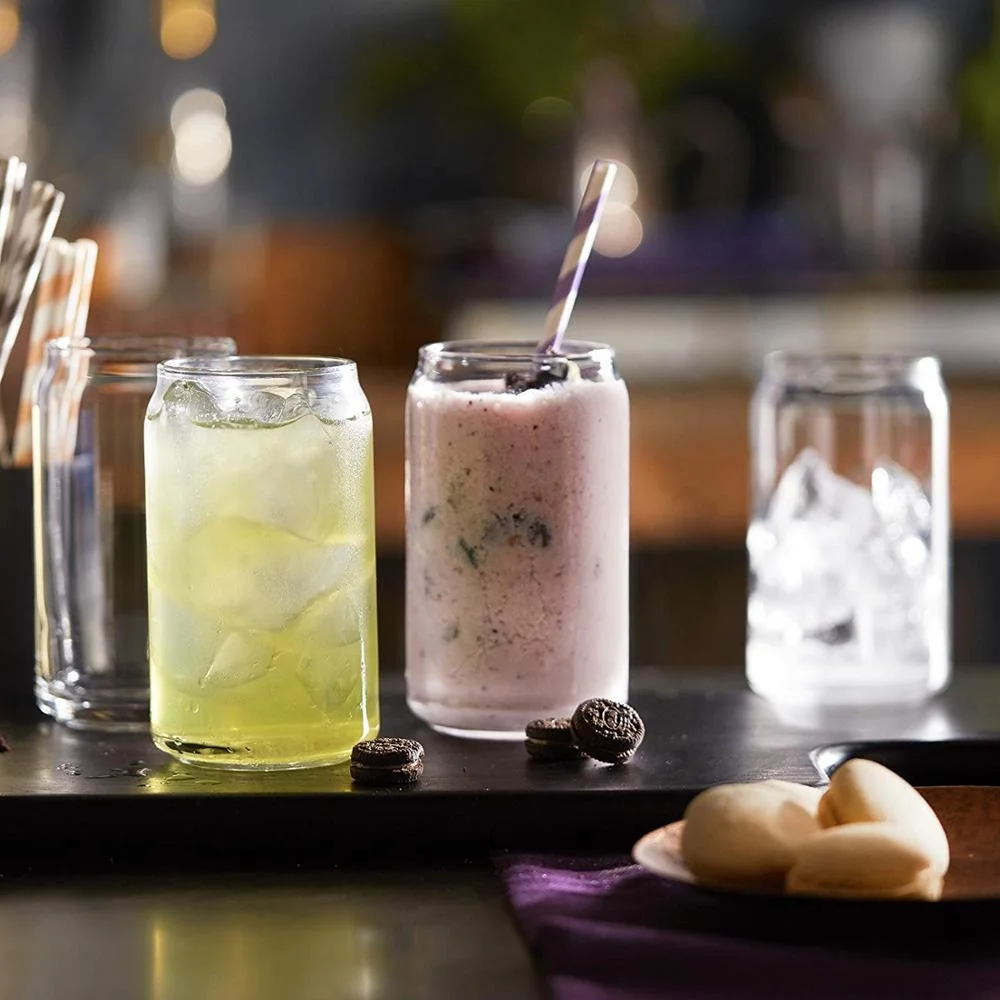 Handmade Custom Transparent Beer Can Shape Glass Cup